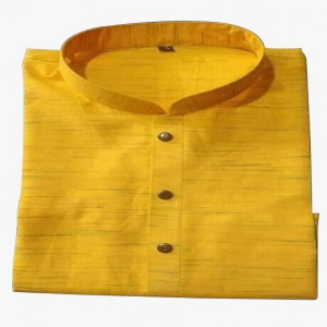 Khodor Cotton Long Punjabi - yellow