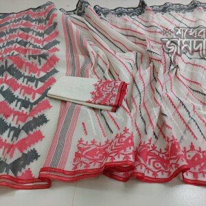 Dhakai cotton jamdani saree