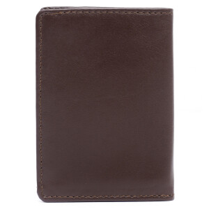 WA03 Stell Card Holder Lt Choklet Color Leather Card Holder by Annex Leather