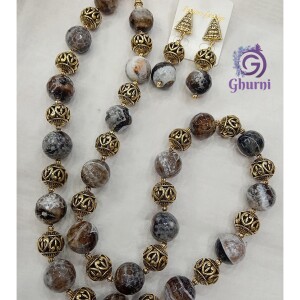 21 Onyx beads necklace -2