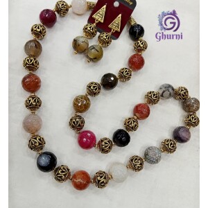 21 Onyx beads necklace -1