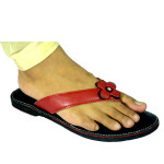 Leather Sandal For Women A026 Red Color