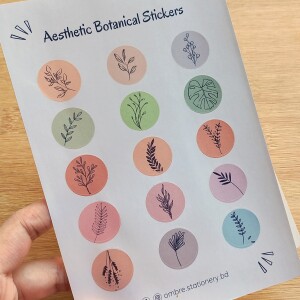 Aesthetic Botanical Stickers Sheet