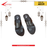 Leather Angta Sandal for men Black Color A0239