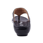 Leather Casual Heeled Sandal For Women A038 Black