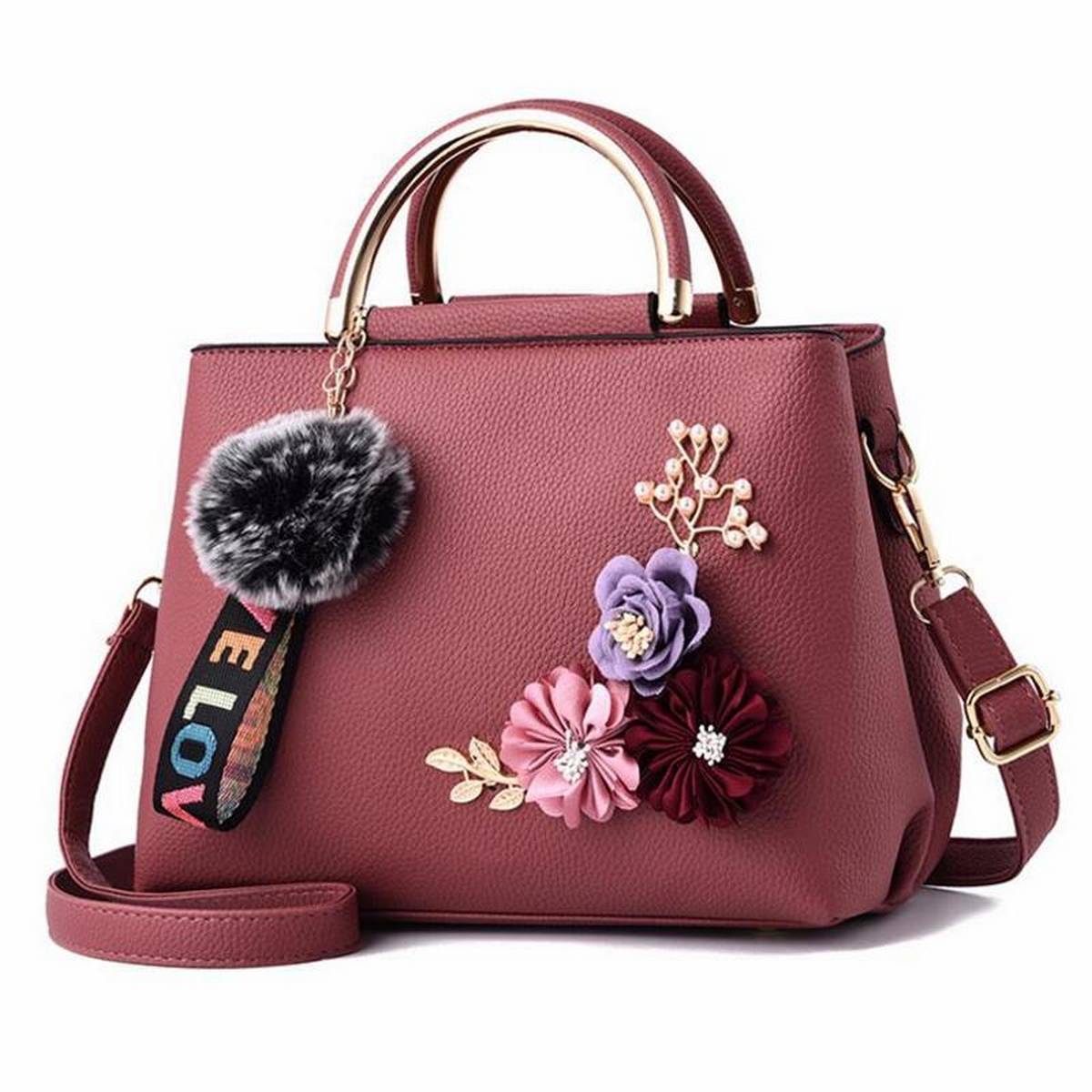 Fancy Handbag for Women Stylish Solid Mate Finish Detachable Strap - Ladies  Purse - Shireen Women's Handbags