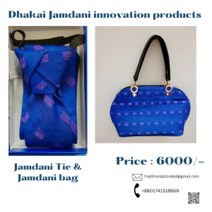 jamdani bag & Jamdani tie