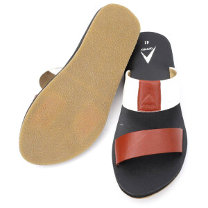 Leather Fita Sandal for men A0241 Red Color