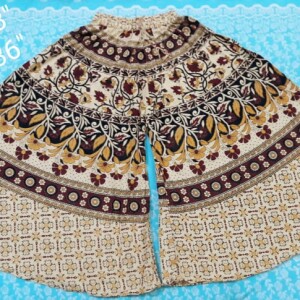 Joypuri Cotton Print Skirt Palazzo (Long-37" Wide-36')