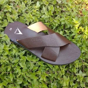 A0240 Chokolet Color Leather Sandal for men