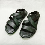 Black Leather Smart Sandal  for Men A0272