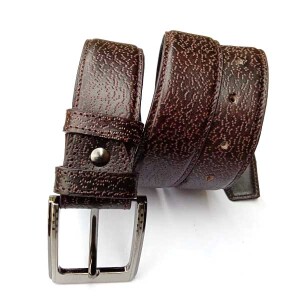 Chocolate Color 2 inch Leather hole design Belt for Men
