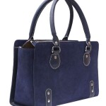 Leather Handbag For Women - B008 Navy Blue