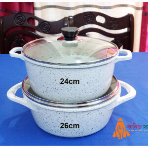 Casserole: (24-26)cm, Marble Coated