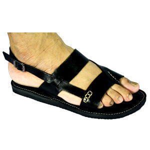 Leather Sandal for men A045 Black Color