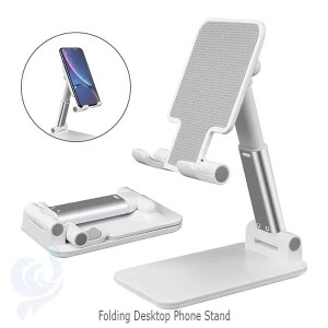 Folding Desktop Phone Stand – White Color