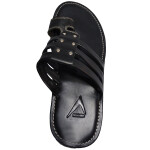 Black Leather Smart Sandal AA083 for Men