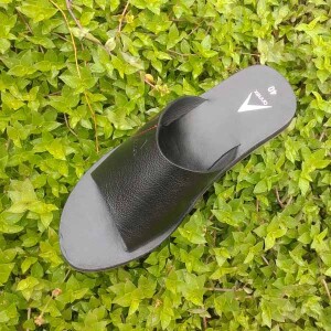 Leather Sandal for men A0242 Black Color