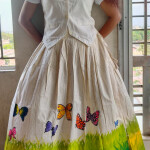 handpainted butterfly skirt
