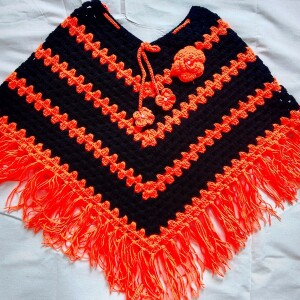 Woolen poncho shawl