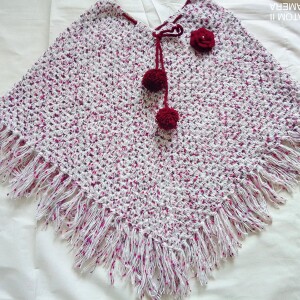 corochet woolen poncho shawl