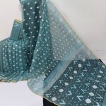 Half silk Jamdani saree
