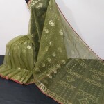 Half silk Jamdani saree