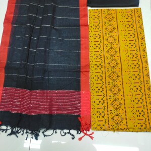 স্লাব কটন থ্রিপিস (Lilabali Fashion Collection )