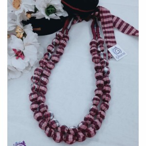 Gamcha fabric necklace -2