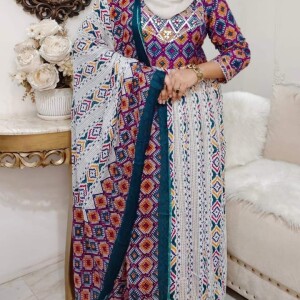Jamdani Naira 3 pc Dress