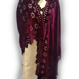 velvet lasercut shawl