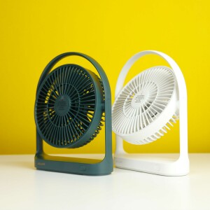 JISULIFE FA19 Rechargeable Fan 4000mAh Battery With Type C Charging Port- Green Color