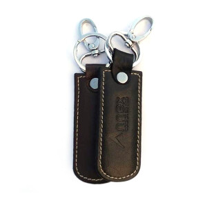 KA03 Leather Key Ring Black Color with Nice Hock