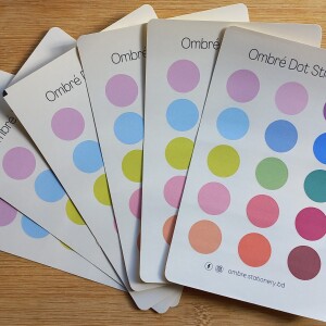 Ombré Dot Stickers Sheet - Mixed Tones