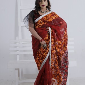 moslin party sari