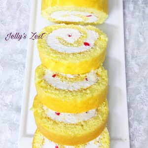 White forest cake roll
