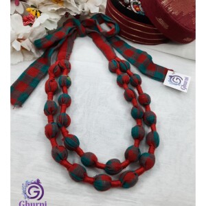 Gamcha fabric necklace -1