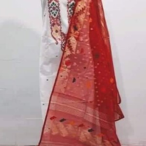 Jamdabi exclusive two pice, so gorgeous and so beautiful. This dress matching all of program. Jamdani two pice,.