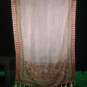 Rajsahi Sopura Muslin carchupi work sari