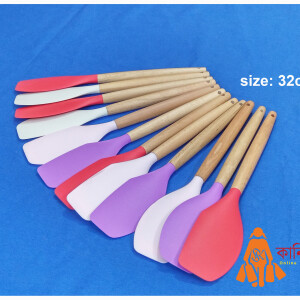 Spatula: 32cm, Silicon and wooden handle