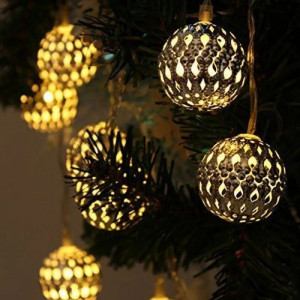 Small Golden Round Lanterns Led Lights For Home Decoration