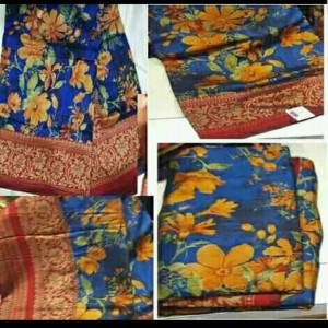💜Original Indian Samu silk💜 💖Six colours with floral design💖 💝For price please INBOX ME 💝💝