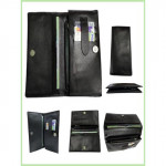 AF044 Black Mobile Cover With Long Wallet for men
