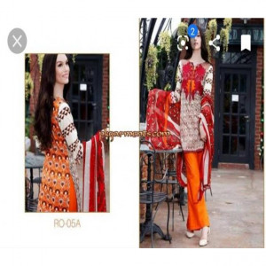 Charizma Orange Pakistani Dress
