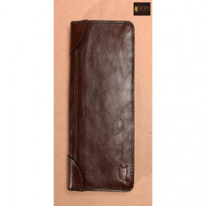 leather long wallet for men